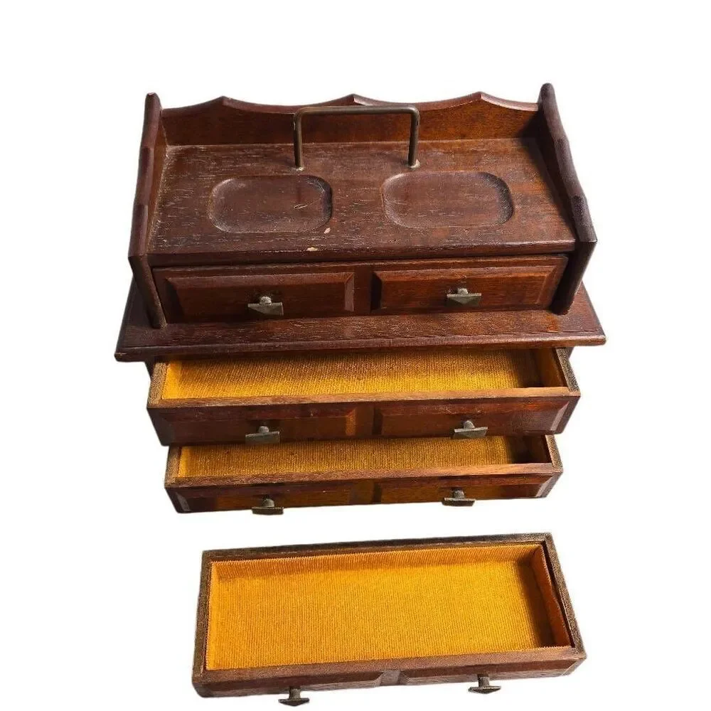 Vintage Wooden Varnished Musical Jewelry Box